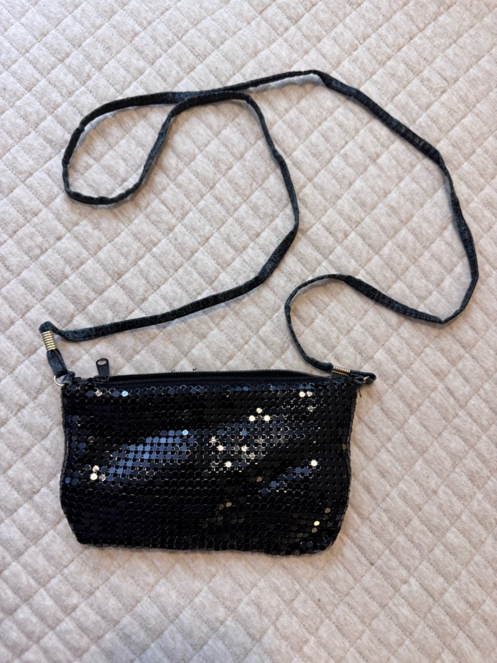 Pacific Connections Black Sequin Mini Crossbody